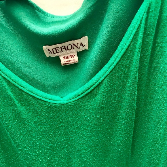 Merona Kelly Green, Tunic Style Tank XS - Picture 3 of 3